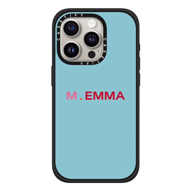 CASETiFY iPhone 15 Pro ケース マットブラック インパクトケース MagSafe対応 Custom Case - M. Emma