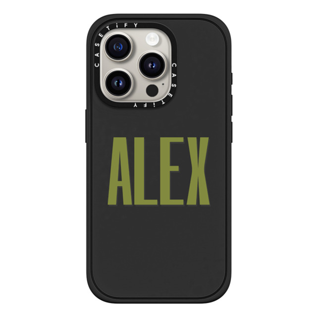 CASETiFY iPhone 15 Pro ケース マットブラック インパクトケース MagSafe対応 Custom Case - Alex