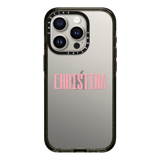 CASETiFY iPhone 15 Pro ケース ブラック インパクトケース Custom Case - Christina