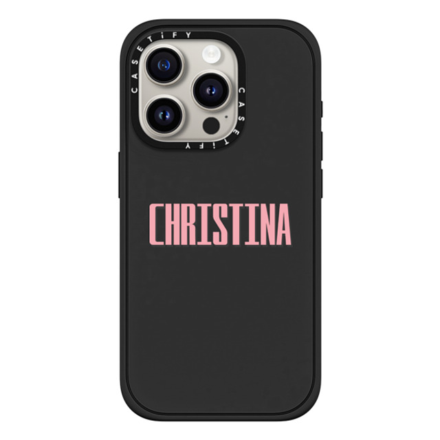 CASETiFY iPhone 15 Pro ケース マットブラック インパクトケース MagSafe対応 Custom Case - Christina