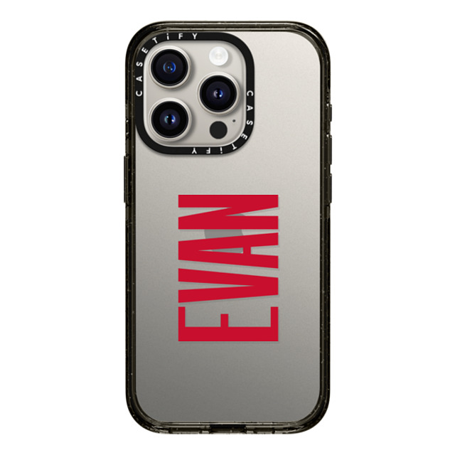 CASETiFY iPhone 15 Pro ケース ブラック インパクトケース Custom Case - Evan