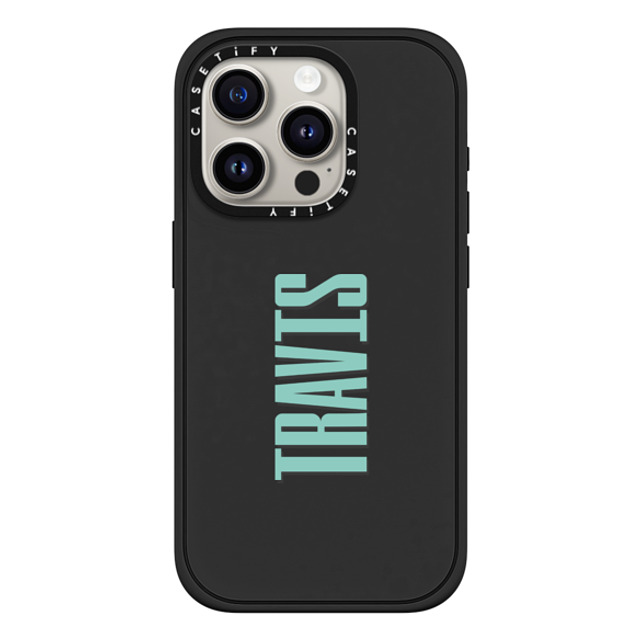 CASETiFY iPhone 15 Pro ケース マットブラック インパクトケース MagSafe対応 Custom Case - Travis