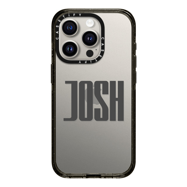 CASETiFY iPhone 15 Pro ケース ブラック インパクトケース Custom Case - Josh