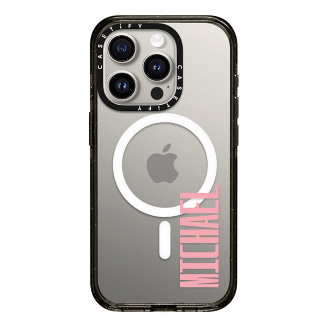 CASETiFY iPhone 15 Pro ケース ブラック インパクトケース MagSafe対応 Custom Case - Michael