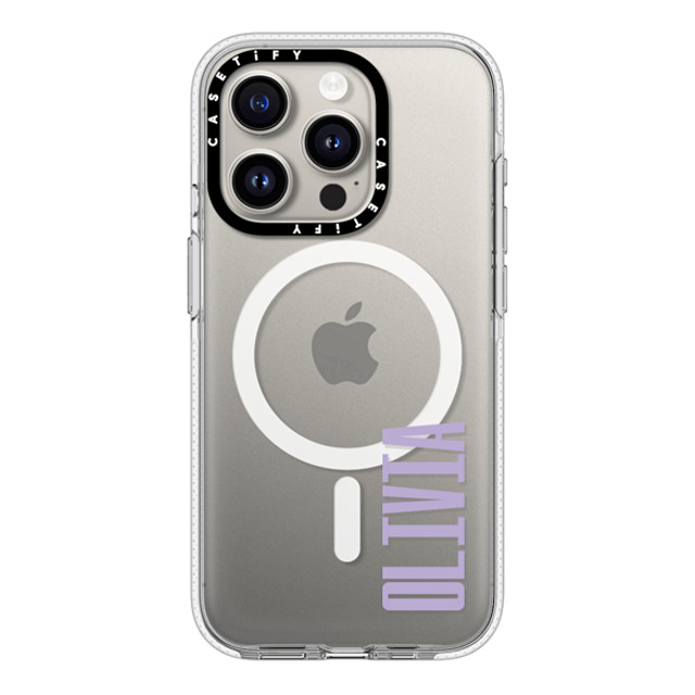 CASETiFY iPhone 15 Pro ケース クリア クリア ケース MagSafe対応 Custom Case - Olivia