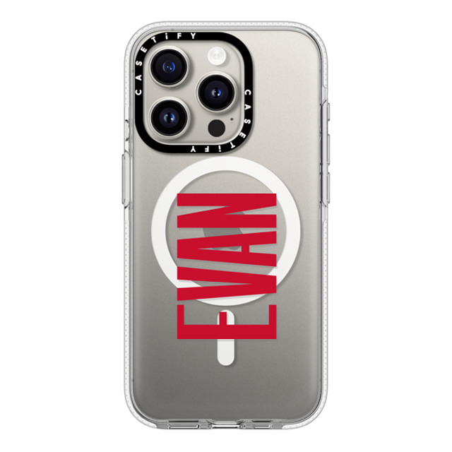 CASETiFY iPhone 15 Pro ケース クリア クリア ケース MagSafe対応 Custom Case - Evan