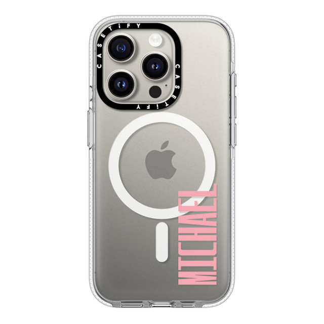 CASETiFY iPhone 15 Pro ケース クリア クリア ケース MagSafe対応 Custom Case - Michael