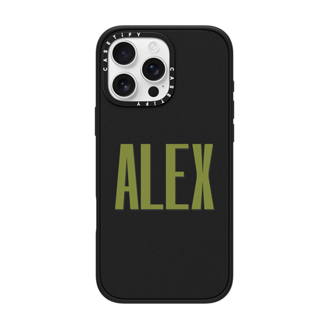 CASETiFY iPhone 16 Pro Max ケース マットブラック インパクトケース Custom Case - Alex