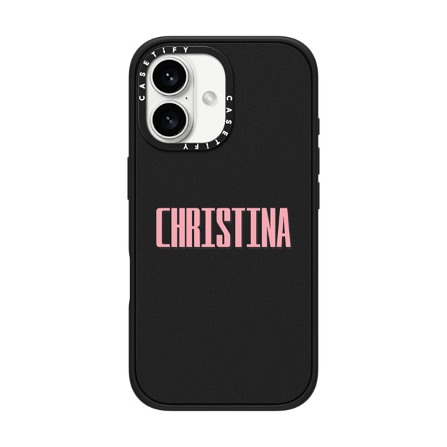 CASETiFY iPhone 16 ケース マットブラック インパクトケース MagSafe対応 Custom Case - Christina