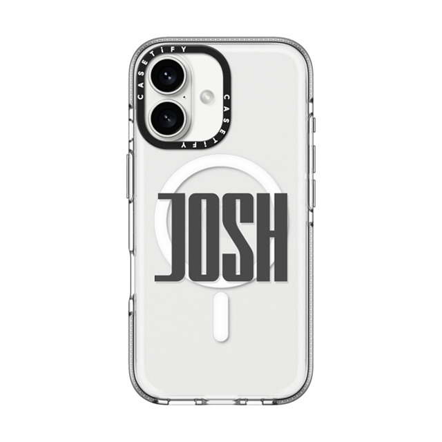 CASETiFY iPhone 16 ケース クリア クリア ケース MagSafe対応 Custom Case - Josh