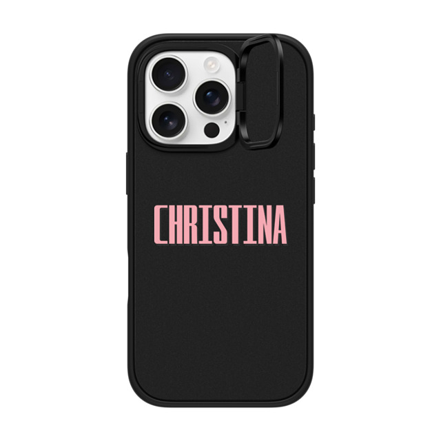 CASETiFY iPhone 16 Pro ケース マットブラック インパクトリングスタンドケース MagSafe対応 Custom Case - Christina