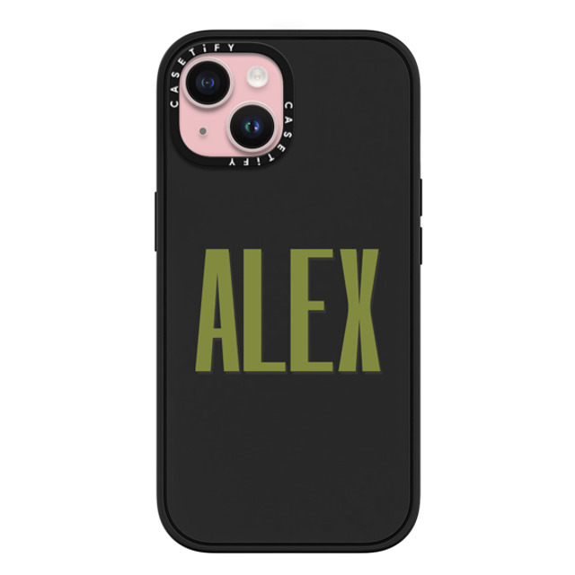 CASETiFY iPhone 15 ケース マットブラック インパクトケース MagSafe対応 Custom Case - Alex
