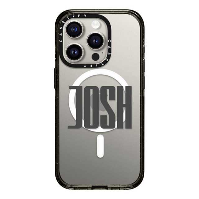 CASETiFY iPhone 15 Pro ケース ブラック インパクトケース MagSafe対応 Custom Case - Josh