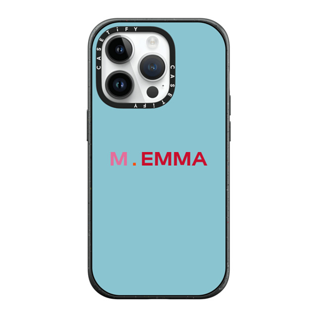 CASETiFY iPhone 14 Pro ケース マットブラック インパクトケース MagSafe対応 Custom Case - M. Emma