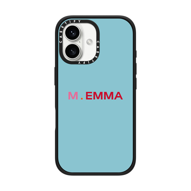 CASETiFY iPhone 16 ケース マットブラック インパクトケース MagSafe対応 Custom Case - M. Emma