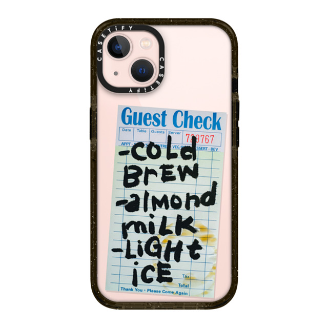 Laundry Room Studios x CASETiFY iPhone 13 ケース ブラック インパクトケース Cold Brew Almond Milk Light Ice