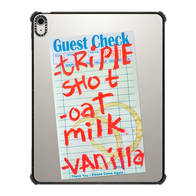 Laundry Room Studios x CASETiFY iPad Air 13-inch (M2/M3) ブラック iPad インパクト ケース Triple Shot Oat Milk Vanilla Father's Day Laundry Room Studios x CASETiFY iPad Air 13-inch (M2/M3) ブラック iPad インパクト ケース Triple Shot Oat Milk Vanilla Father's Day