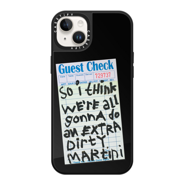 Laundry Room Studios x CASETiFY iPhone 14 Plus ケース Black on Black ミラーケース MagSafe対応 An extra dirty martini Father's Day Laundry Room Studios x CASETiFY iPhone 14 Plus ケース Black on Black ミラーケース MagSafe対応 An extra dirty martini Father's Day