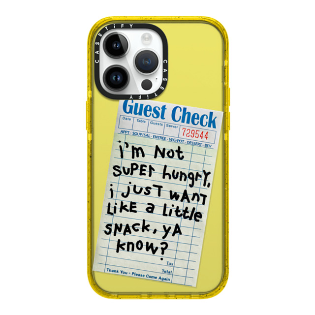 Laundry Room Studios x CASETiFY iPhone 14 Pro Max Case イエロー インパクトケース I just want a little snack Back to School Laundry Room Studios x CASETiFY iPhone 14 Pro Max Case イエロー インパクトケース I just want a little snack Back to School
