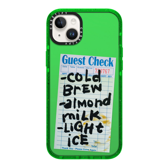 Laundry Room Studios x CASETiFY iPhone 14 Plus ケース グリーン インパクトケース Cold Brew Almond Milk Light Ice Father's Day Laundry Room Studios x CASETiFY iPhone 14 Plus ケース グリーン インパクトケース Cold Brew Almond Milk Light Ice Father's Day