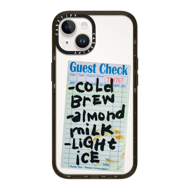 Laundry Room Studios x CASETiFY iPhone 14 ケース ブラック インパクトケース Cold Brew Almond Milk Light Ice