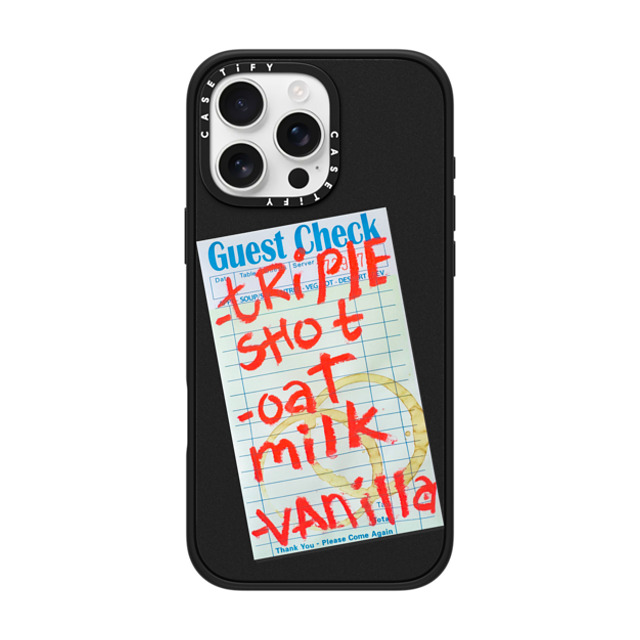 Laundry Room Studios x CASETiFY iPhone 16 Pro Max ケース マットブラック インパクトケース MagSafe対応 Triple Shot Oat Milk Vanilla Father's Day Laundry Room Studios x CASETiFY iPhone 16 Pro Max ケース マットブラック インパクトケース MagSafe対応 Triple Shot Oat Milk Vanilla Father's Day
