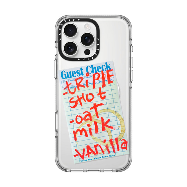 Laundry Room Studios x CASETiFY iPhone 16 Pro Max ケース クリア クリア ケース MagSafe対応 Triple Shot Oat Milk Vanilla Father's Day Laundry Room Studios x CASETiFY iPhone 16 Pro Max ケース クリア クリア ケース MagSafe対応 Triple Shot Oat Milk Vanilla Father's Day