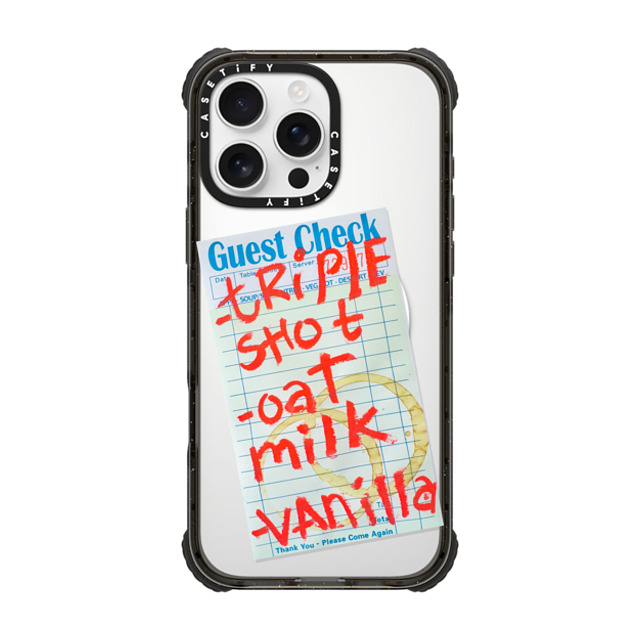 Laundry Room Studios x CASETiFY iPhone 16 Pro Max ケース ブラック ウルトラ インパクトケース MagSafe 対応 Triple Shot Oat Milk Vanilla Father's Day Laundry Room Studios x CASETiFY iPhone 16 Pro Max ケース ブラック ウルトラ インパクトケース MagSafe 対応 Triple Shot Oat Milk Vanilla Father's Day