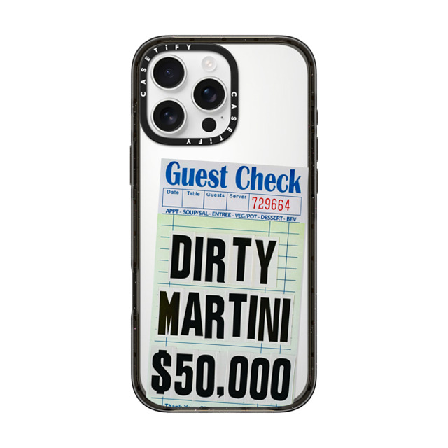 Laundry Room Studios x CASETiFY iPhone 16 Pro Max ケース ブラック インパクトケース Dirty Martini Laundry Room Studios x CASETiFY iPhone 16 Pro Max ケース ブラック インパクトケース Dirty Martini
