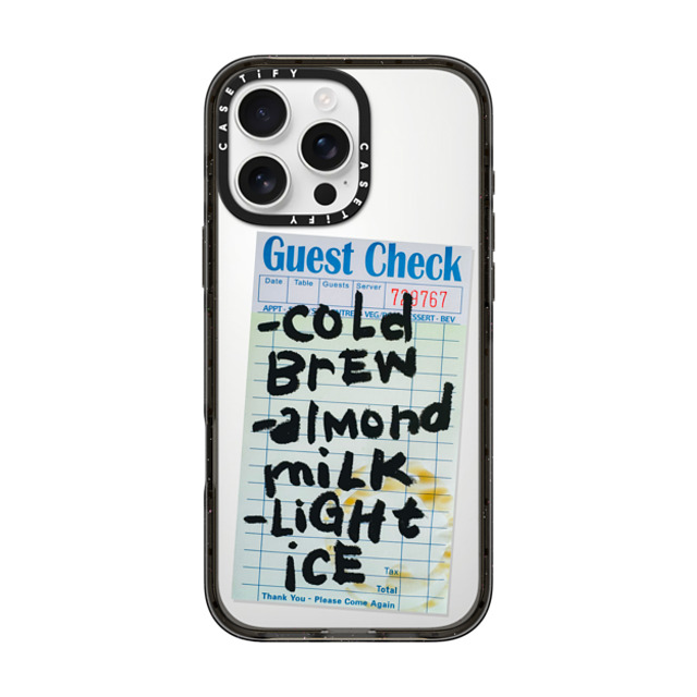 Laundry Room Studios x CASETiFY iPhone 16 Pro Max ケース ブラック インパクトケース Cold Brew Almond Milk Light Ice