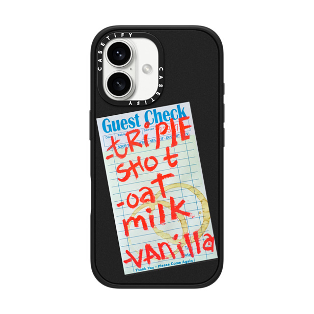 Laundry Room Studios x CASETiFY iPhone 16 ケース マットブラック インパクトケース MagSafe対応 Triple Shot Oat Milk Vanilla Father's Day Laundry Room Studios x CASETiFY iPhone 16 ケース マットブラック インパクトケース MagSafe対応 Triple Shot Oat Milk Vanilla Father's Day
