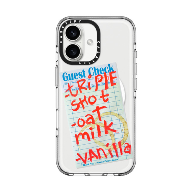 Laundry Room Studios x CASETiFY iPhone 16 ケース クリア クリア ケース MagSafe対応 Triple Shot Oat Milk Vanilla Father's Day Laundry Room Studios x CASETiFY iPhone 16 ケース クリア クリア ケース MagSafe対応 Triple Shot Oat Milk Vanilla Father's Day
