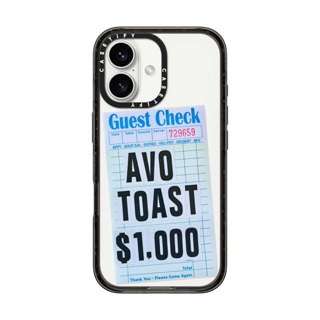 Laundry Room Studios x CASETiFY iPhone 16 Case Black インパクトケース Avo Toast Mother's Day Laundry Room Studios x CASETiFY iPhone 16 Case Black インパクトケース Avo Toast Mother's Day