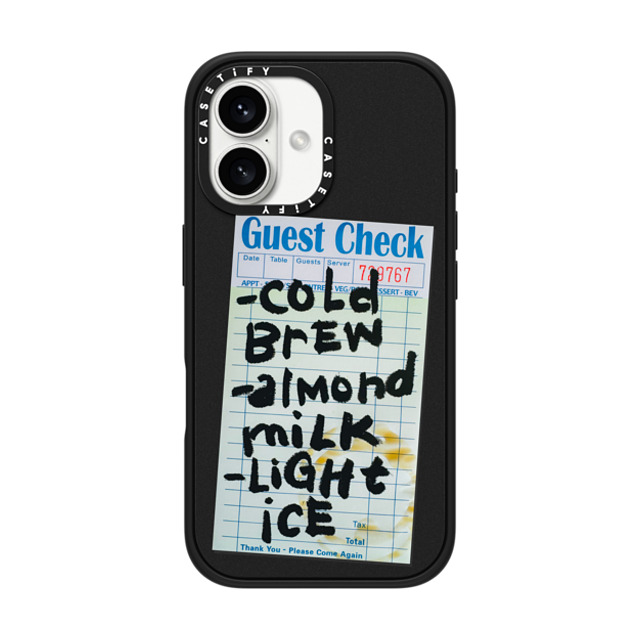 Laundry Room Studios x CASETiFY iPhone 16 ケース マットブラック インパクトケース MagSafe対応 Cold Brew Almond Milk Light Ice Father's Day Laundry Room Studios x CASETiFY iPhone 16 ケース マットブラック インパクトケース MagSafe対応 Cold Brew Almond Milk Light Ice Father's Day