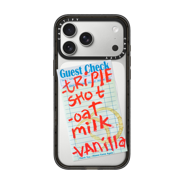 Laundry Room Studios x CASETiFY iPhone 17 Pro Max P[X Quote,Typography ubN CpNgP[X MagSafeΉ Triple Shot Oat Milk Vanilla