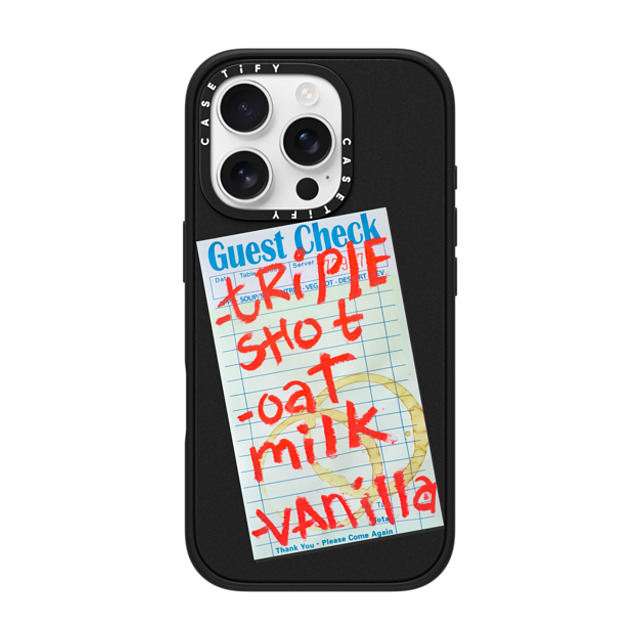 Laundry Room Studios x CASETiFY iPhone 16 Pro ケース マットブラック インパクトケース MagSafe対応 Triple Shot Oat Milk Vanilla Father's Day Laundry Room Studios x CASETiFY iPhone 16 Pro ケース マットブラック インパクトケース MagSafe対応 Triple Shot Oat Milk Vanilla Father's Day