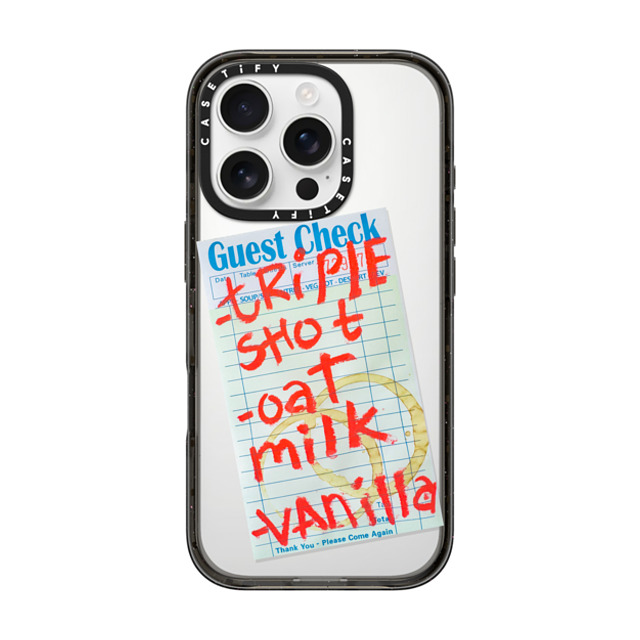 Laundry Room Studios x CASETiFY iPhone 16 Pro Case ブラック インパクトケース Triple Shot Oat Milk Vanilla Mother's Day Laundry Room Studios x CASETiFY iPhone 16 Pro Case ブラック インパクトケース Triple Shot Oat Milk Vanilla Mother's Day
