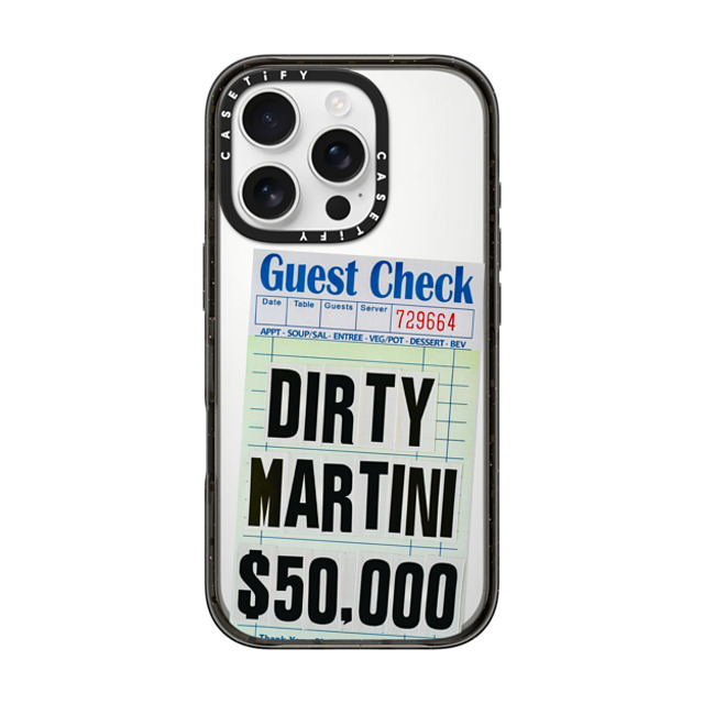 Laundry Room Studios x CASETiFY iPhone 16 Pro ケース ブラック インパクトケース Dirty Martini Laundry Room Studios x CASETiFY iPhone 16 Pro ケース ブラック インパクトケース Dirty Martini