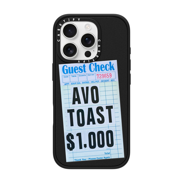 Laundry Room Studios x CASETiFY iPhone 16 Pro Case マットブラック Impact Case MagSafe Compatible Avo Toast Mother's Day Laundry Room Studios x CASETiFY iPhone 16 Pro Case マットブラック Impact Case MagSafe Compatible Avo Toast Mother's Day