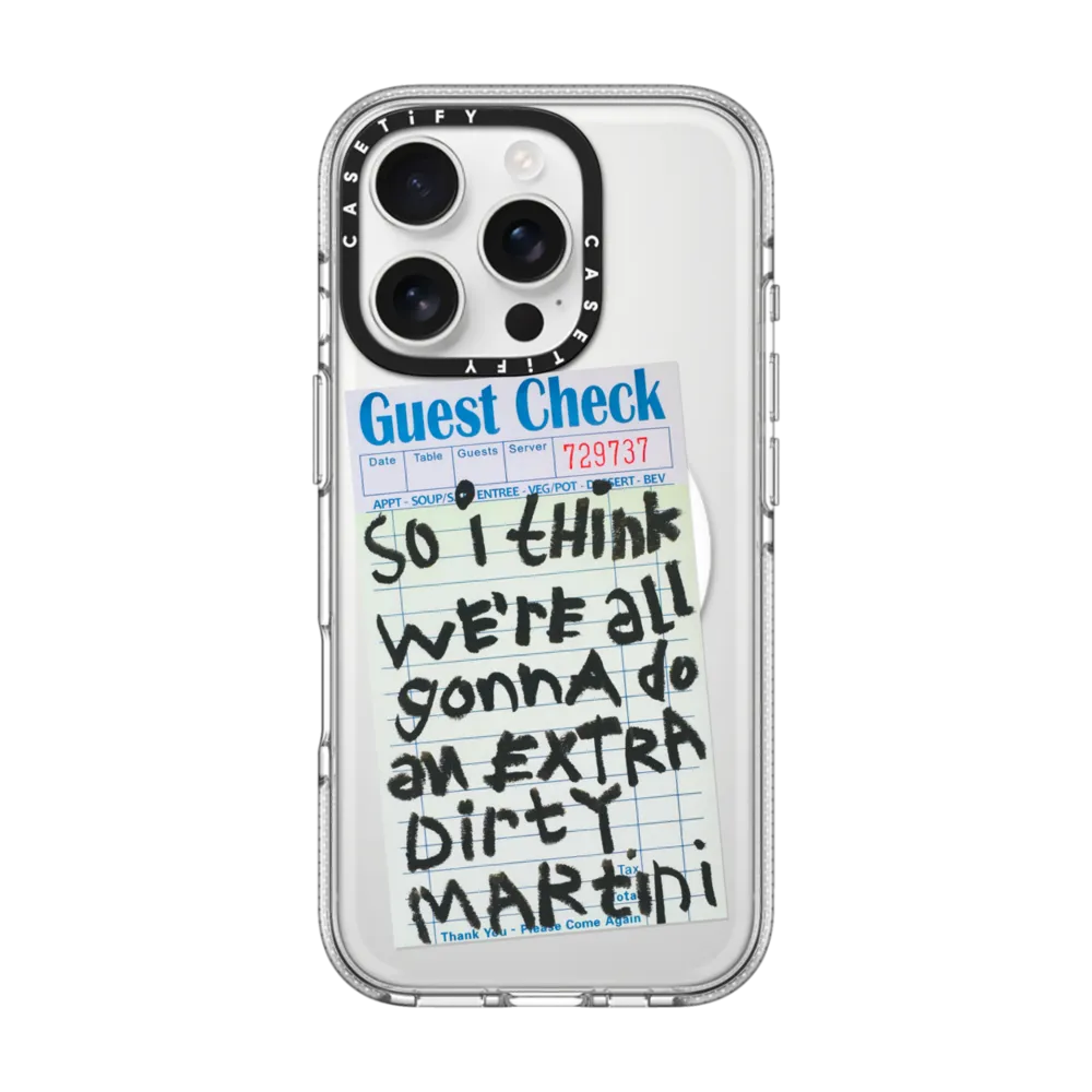 Clear iPhone 16 Pro Case MagSafe Compatible - An extra dirty martini