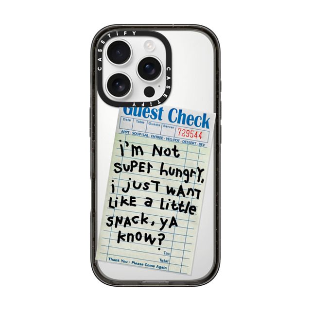 Laundry Room Studios x CASETiFY iPhone 16 Pro Case Black Impact Case I just want a little snack Laundry Room Studios x CASETiFY iPhone 16 Pro Case Black Impact Case I just want a little snack