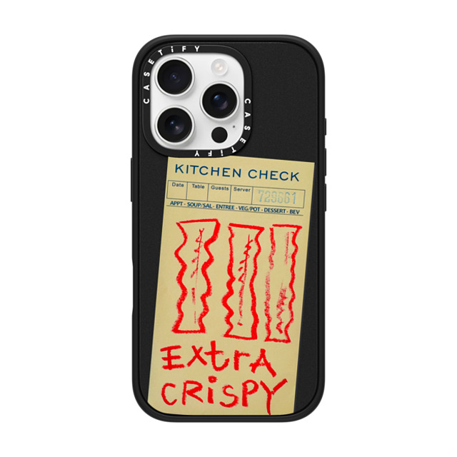Laundry Room Studios x CASETiFY iPhone 16 Pro Case Food マットブラック Impact Case MagSafe Compatible Extra Crispy Mother's Day Laundry Room Studios x CASETiFY iPhone 16 Pro Case Food マットブラック Impact Case MagSafe Compatible Extra Crispy Mother's Day