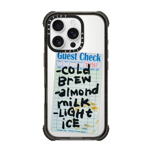 Laundry Room Studios x CASETiFY iPhone 16 Pro ケース ブラック ウルトラ インパクトケース MagSafe 対応 Cold Brew Almond Milk Light Ice Father's Day Laundry Room Studios x CASETiFY iPhone 16 Pro ケース ブラック ウルトラ インパクトケース MagSafe 対応 Cold Brew Almond Milk Light Ice Father's Day