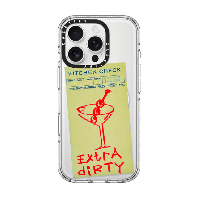 Laundry Room Studios x CASETiFY iPhone 16 Pro ケース クリア クリア ケース MagSafe対応 Extra Dirty