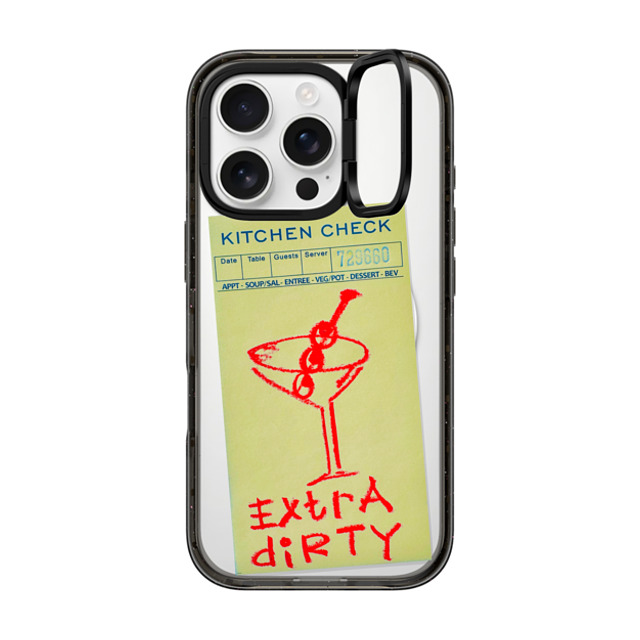 Laundry Room Studios x CASETiFY iPhone 16 Pro ケース ブラック インパクトリングスタンドケース MagSafe対応 Extra Dirty