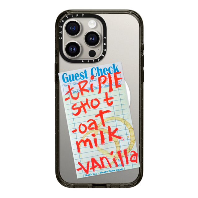 Laundry Room Studios x CASETiFY iPhone 15 Pro Max Case Black Impact Case MagSafe Compatible Triple Shot Oat Milk Vanilla Back to School Laundry Room Studios x CASETiFY iPhone 15 Pro Max Case Black Impact Case MagSafe Compatible Triple Shot Oat Milk Vanilla Back to School