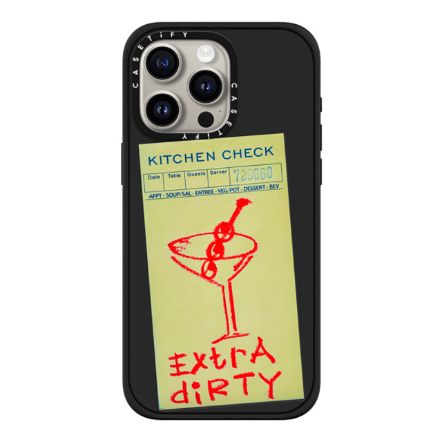 Laundry Room Studios x CASETiFY iPhone 15 Pro Max ケース マットブラック インパクトケース MagSafe対応 Extra Dirty