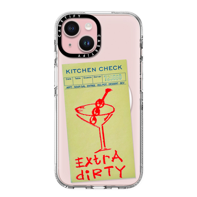 Laundry Room Studios x CASETiFY iPhone 15 ケース クリア クリア ケース MagSafe対応 Extra Dirty