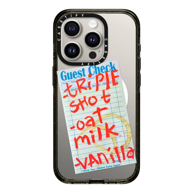Laundry Room Studios x CASETiFY iPhone 15 Pro ケース ブラック インパクトケース MagSafe対応 Triple Shot Oat Milk Vanilla Father's Day Laundry Room Studios x CASETiFY iPhone 15 Pro ケース ブラック インパクトケース MagSafe対応 Triple Shot Oat Milk Vanilla Father's Day