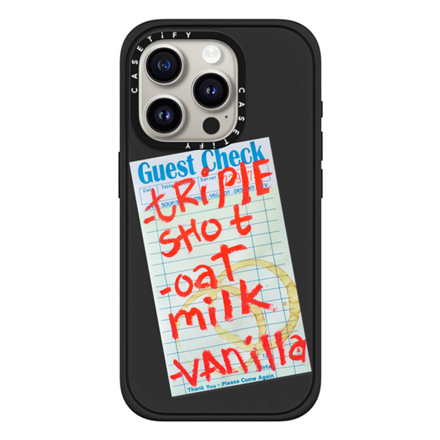 Laundry Room Studios x CASETiFY iPhone 15 Pro ケース マットブラック インパクトケース MagSafe対応 Triple Shot Oat Milk Vanilla Father's Day Laundry Room Studios x CASETiFY iPhone 15 Pro ケース マットブラック インパクトケース MagSafe対応 Triple Shot Oat Milk Vanilla Father's Day
